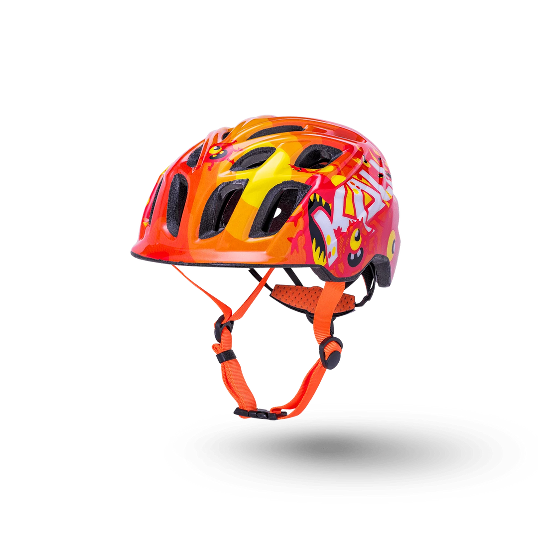 Kali Chakra Child Helmet - Monsters Orange, X-Small